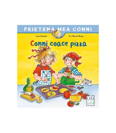 Conni bakes pizza