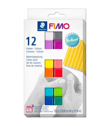 FIMO Soft set 12 colors 300g brilliant