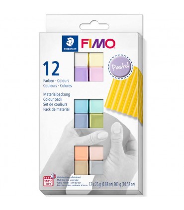 FIMO Soft set 12 culori 300g pastel