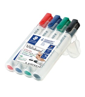 Set 4 markere whiteboard Lumocolor culori asortate