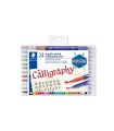 Set of 24 double calligraphy pens, Staedtler, assorted colors, 3005-TB24