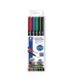 Set of  5 double permanent markers, Staedtler, assorted colors, 3187-TB5