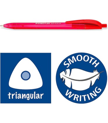 Ballpoint pen, retractable, Staedtler 4230 M-2 red