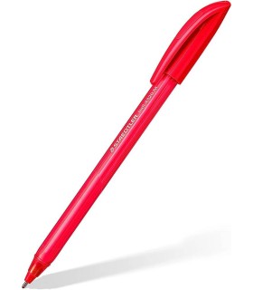 Disposable triangular ballpoint pen, Staedtler 4320M-2 red