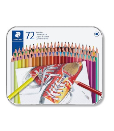 Set of 72 colored pencils, metal box, Staedtler 175 M72