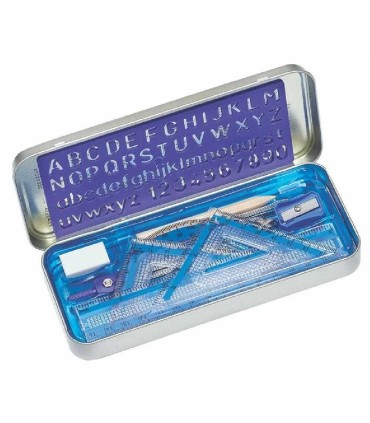 Trusă de geometrie cu 10 piese, Staedtler Noris, 557 10