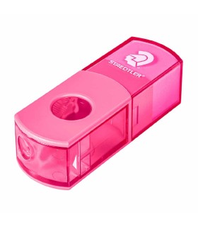 Plastic sharpener with eraser, Staedtler, pink