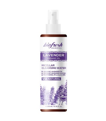 Micellar cleansing water, lavender organic oil, 200 ml
