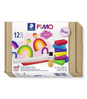Set of 9 FIMO polymer clay and accessories, 225g