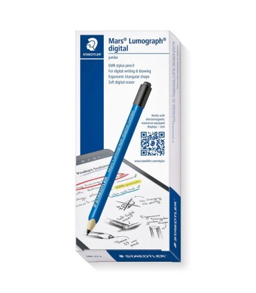 Mars Lumograph jumbo digital pencil with 5 refills, 180J-22-3