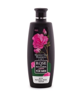 Șampon și gel de duș pentru bărbați, Rose of Bulgaria, 330ml