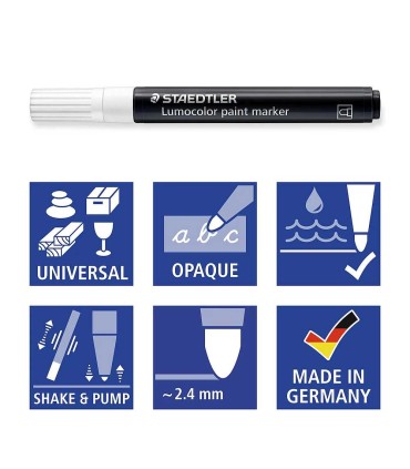 Marker cu vopsea acrilică permanentă Lumocolor