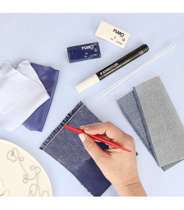 Denim Design Set with FIMO paste and marker, 8025HTC2