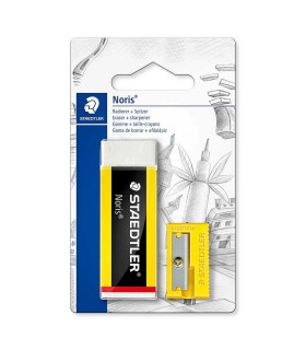 Sharpener and eraser set, Staedtler, yellow, 526-N-S1BK