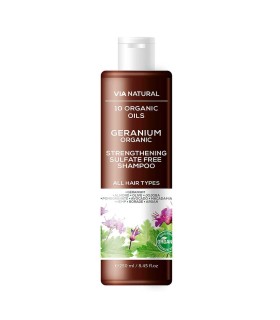 Strengthening shampoo, 10 organic oils, no SLS, Via Natural, 250ml