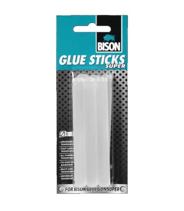 Hot glue gun refills, Bison Super, 11mm, 6pcs.