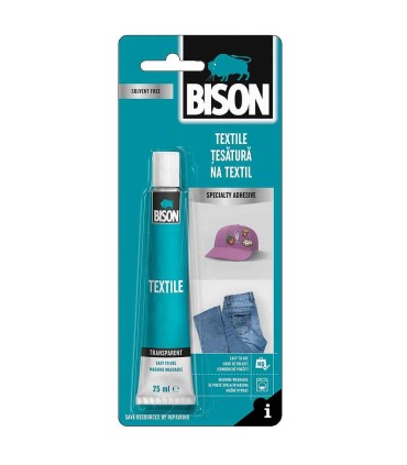 Adeziv BISON pentru materiale textile, transparent, 25 ml