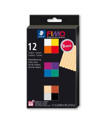 Polymer clay FIMO Professional set of 12 colors, 300g