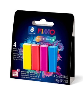 Pastă de modelaj FIMO Professional, set 4 culori, 100g, 8043-S1