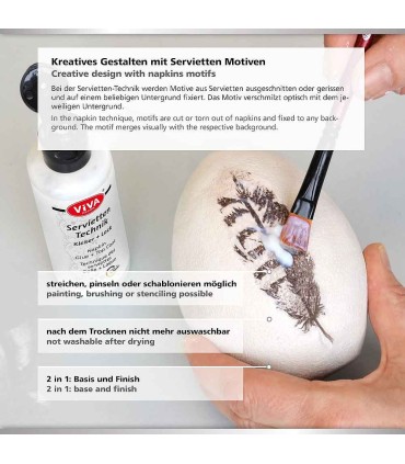 Glue and semi-gloss varnish for decoupage VIVA DECOR, 82ml