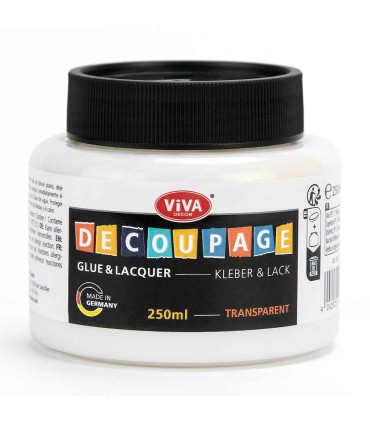 Adeziv și lac lucios pentru decoupage VIVA DECOR, 250ml