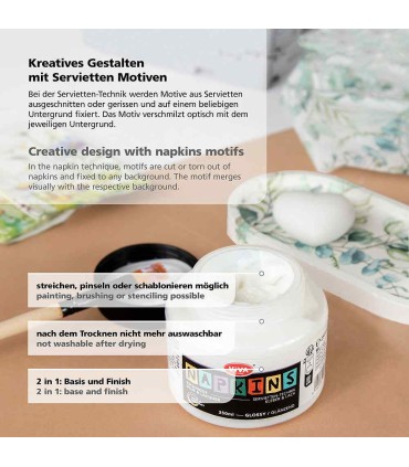 Napkin Glue + Top Coat, high gloss, VIVA DECOR