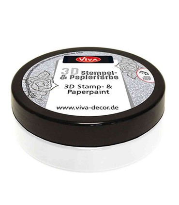 3D paint for stamp and paperpaint, VIVA DECOR, 50ml, white