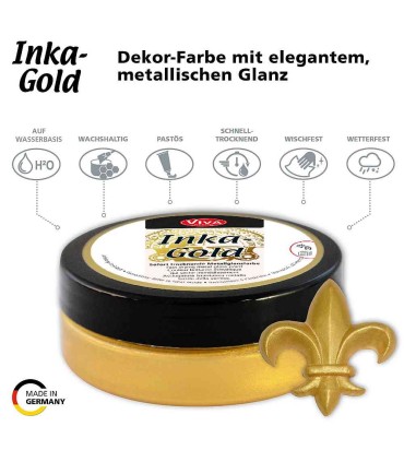 Inka-Gold metallic wax paint, VIVA DECOR, 62.5g