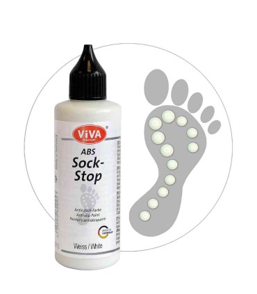 Anti-slip paint for socks and textiles ABS Sock-Stop VIVA DECOR, white