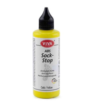 Anti-slip paint for socks and textiles ABS Sock-Stop VIVA DECOR, yellow