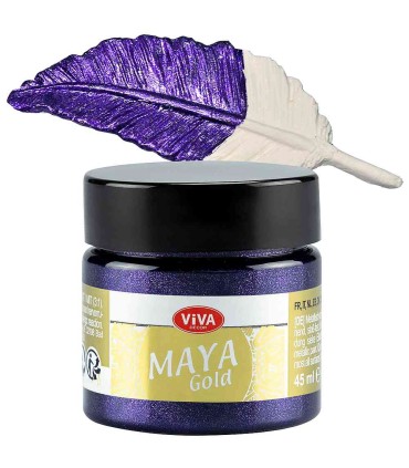 Vopsea metalică acrilică lucioasă Maya-Gold VIVA DECOR, violet