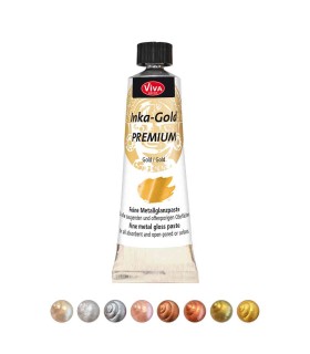 Vopsea metalică cu efect intens Inka-Gold Premium, VIVA DECOR, 40g