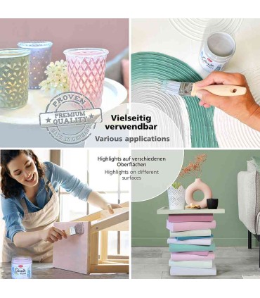 Vopsea cretă pentru mobilă, aspect calcaros mat, fără picurare, VIVA DECOR, 250 ml