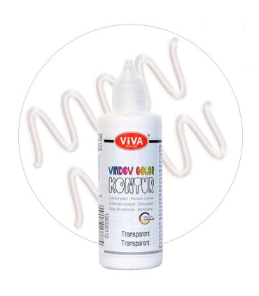 Contur pentru vopseaua pentru ferestre VIVA DECOR, 90ml, transparent