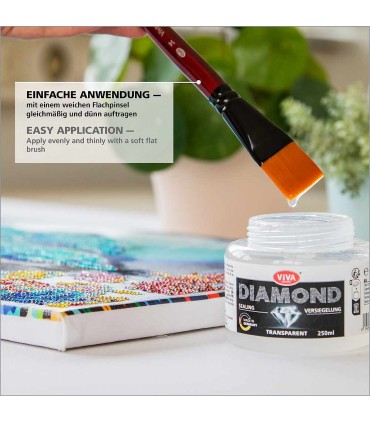 Lac sigilant transparent pentru strasuri, VIVA DECOR, 250ml