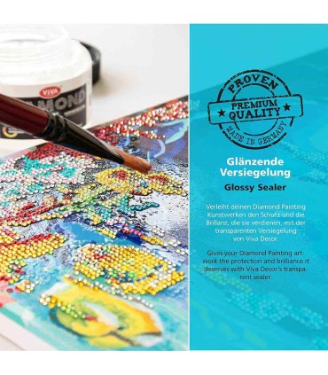 Transparent sealing varnish for rhinestone painting, VIVA DECOR, 250ml