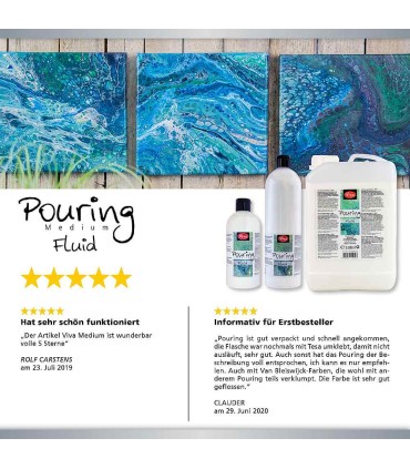 Pouring medium for thinning for acrylic paint, transparent, VIVA DECOR