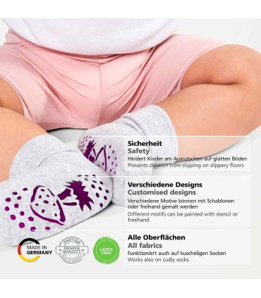 Set of 4 anti-slip paints for socks and textiles ABS Sock-Stop VIVA DECOR