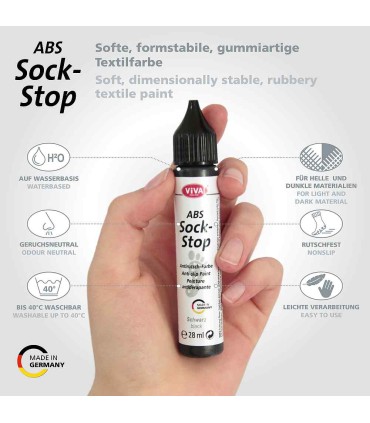Set of 4 anti-slip paints for socks and textiles ABS Sock-Stop VIVA DECOR