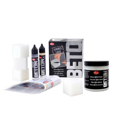 Set creativ BETON, creare efecte de beton, VIVA DECOR, 8 piese