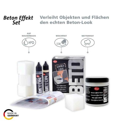 Creative set BETON, creating concrete effects, VIVA DECOR, 8 pieces