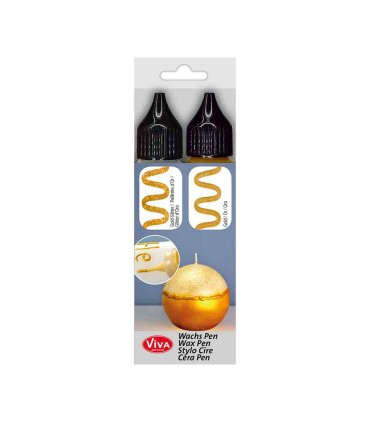 Set creativ 2 ceară aurie pentru decorare lumânări, VIVA DECOR, 2x28 ml