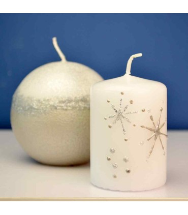 Creative set of 2 silver wax for candle decoration, VIVA DECOR, 2x28 ml