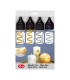 Set creativ 4 x ceară aurie + argintie pentru decorare lumânări, VIVA DECOR, 4x28 ml