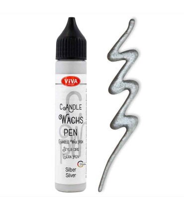 Silver wax for candle decoration, VIVA DECOR, 28 ml