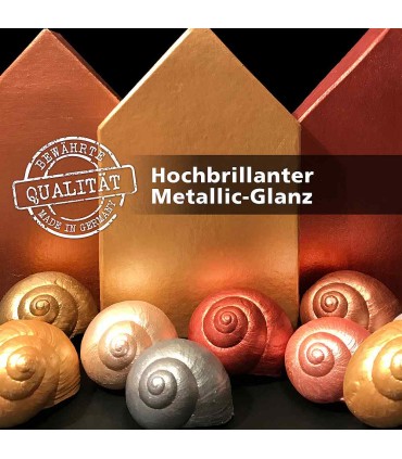 Set 5 vopsele metalice acrilice, VIVA DECOR, 5x100ml