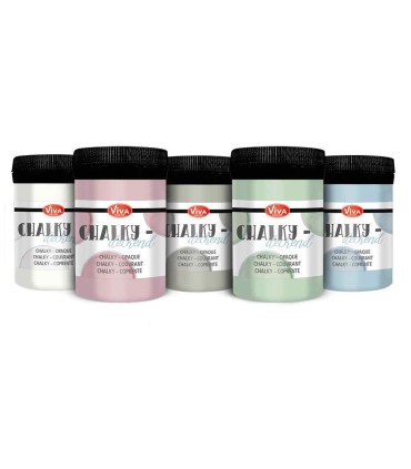 Set creativ 5 vopsele pastel pentru mobilă și lemn, VIVA DECOR, 5x100 ml