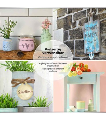 Set creativ 5 vopsele pastel pentru mobilă și lemn, VIVA DECOR, 5x100 ml