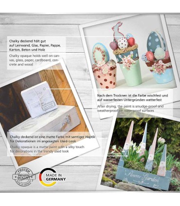 Set creativ 5 vopsele pastel pentru mobilă și lemn, VIVA DECOR, 5x100 ml