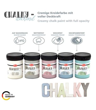 Creative set of 5 pastel paints for furniture and wood, VIVA DECOR, 5x100 ml